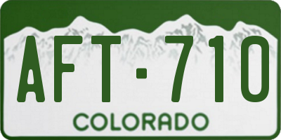 CO license plate AFT710
