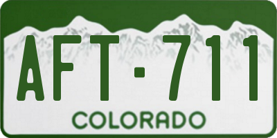 CO license plate AFT711