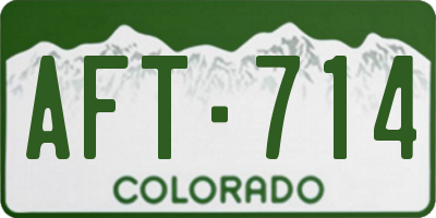 CO license plate AFT714