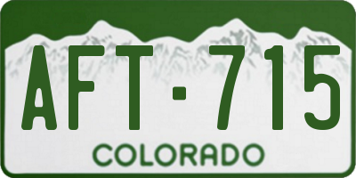 CO license plate AFT715