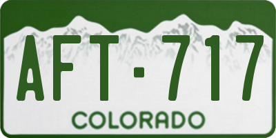 CO license plate AFT717