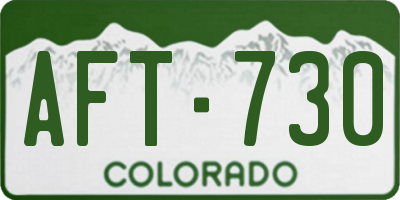 CO license plate AFT730