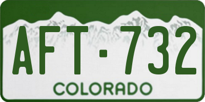 CO license plate AFT732