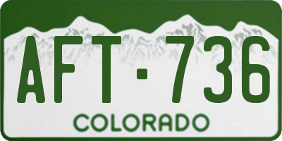 CO license plate AFT736