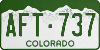 CO license plate AFT737