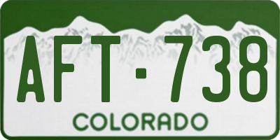 CO license plate AFT738