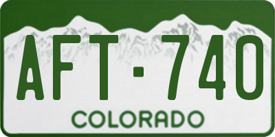 CO license plate AFT740