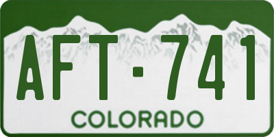 CO license plate AFT741