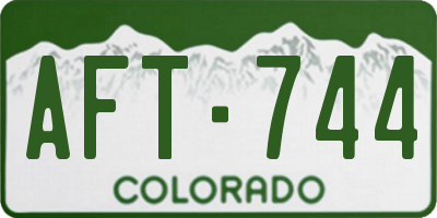 CO license plate AFT744