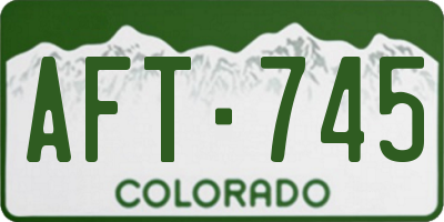 CO license plate AFT745