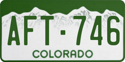CO license plate AFT746