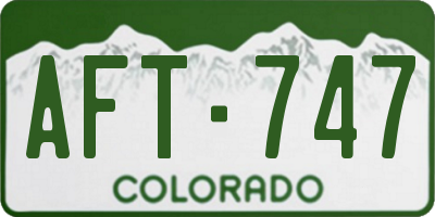 CO license plate AFT747