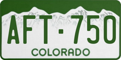 CO license plate AFT750