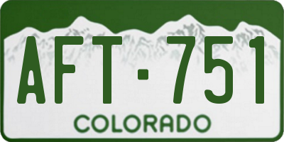 CO license plate AFT751