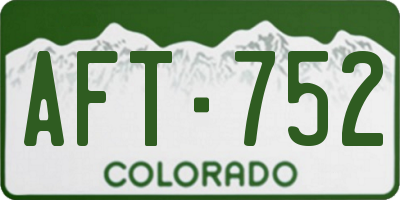 CO license plate AFT752
