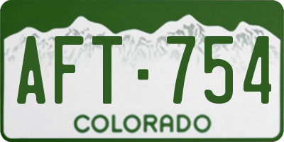 CO license plate AFT754