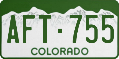 CO license plate AFT755