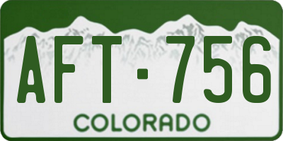 CO license plate AFT756