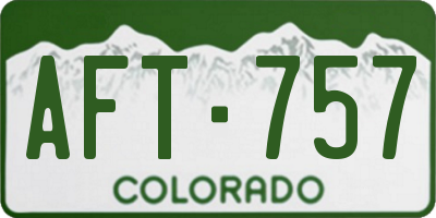 CO license plate AFT757