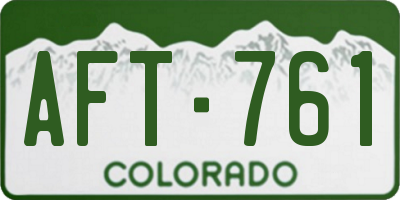 CO license plate AFT761