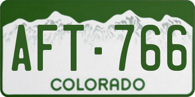 CO license plate AFT766