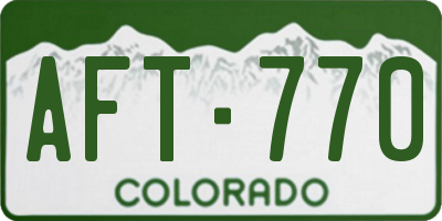 CO license plate AFT770