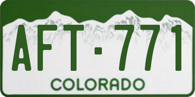 CO license plate AFT771