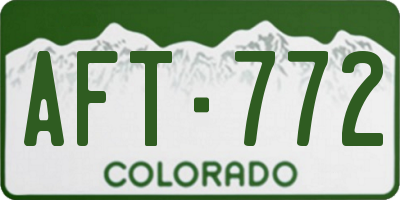 CO license plate AFT772