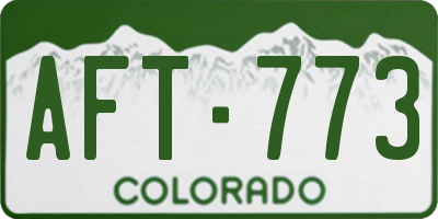 CO license plate AFT773