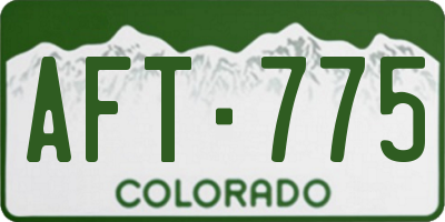 CO license plate AFT775