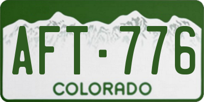 CO license plate AFT776