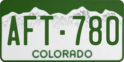CO license plate AFT780
