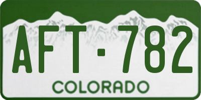 CO license plate AFT782