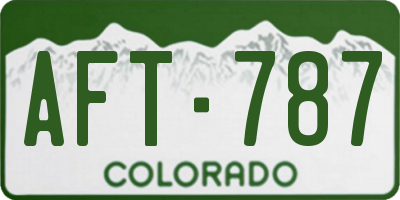 CO license plate AFT787