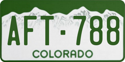 CO license plate AFT788
