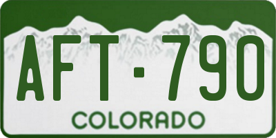 CO license plate AFT790