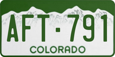 CO license plate AFT791