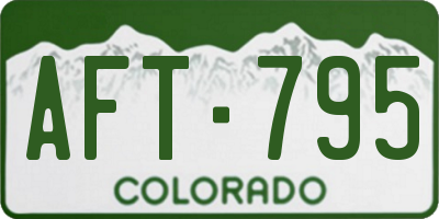 CO license plate AFT795