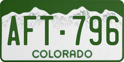 CO license plate AFT796