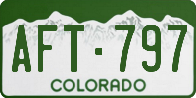 CO license plate AFT797