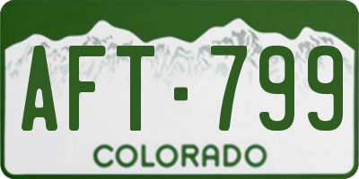 CO license plate AFT799
