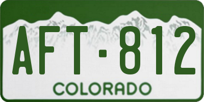 CO license plate AFT812