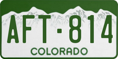 CO license plate AFT814