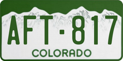 CO license plate AFT817