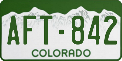 CO license plate AFT842
