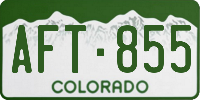 CO license plate AFT855