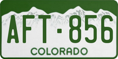 CO license plate AFT856