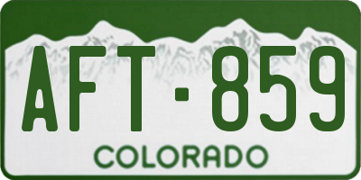CO license plate AFT859