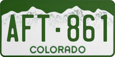 CO license plate AFT861