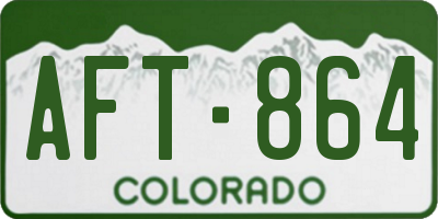 CO license plate AFT864
